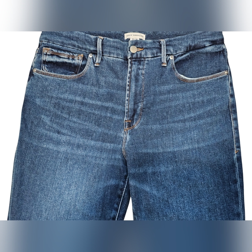 Good American Women's Good Legs Flare Split Pockets Elevated Basic Flare. 12/31 - Picture 3 of 10